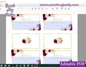Calligraphy Escort Cards template|Calligraphy Place Cards template ...